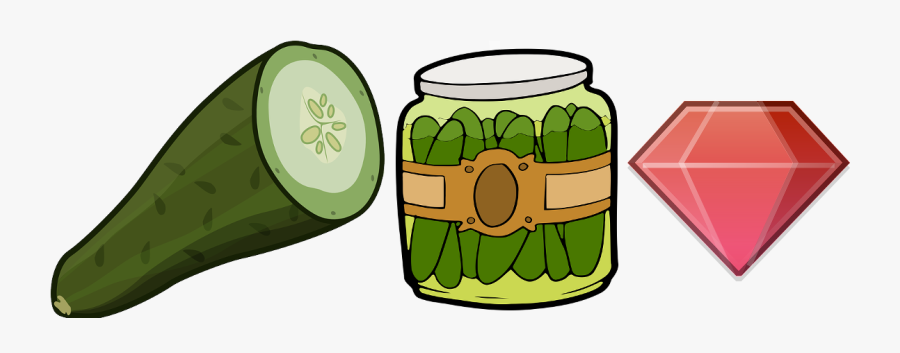 Cucumber Gherkin Ruby - Pickles Clipart Png, Transparent Clipart