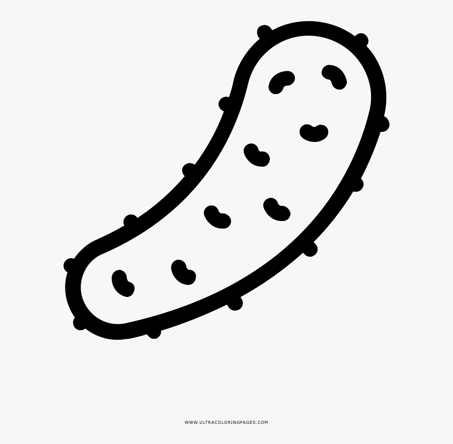 Cucumber Coloring Page - Coloring Book, Transparent Clipart