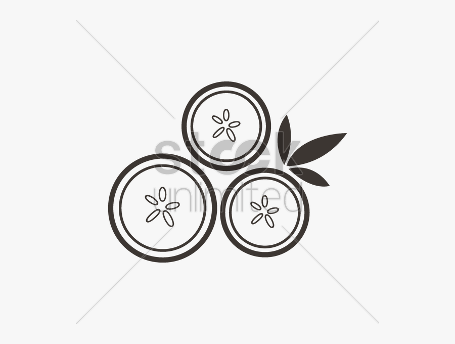 Draw A Cucumber Slice, Transparent Clipart