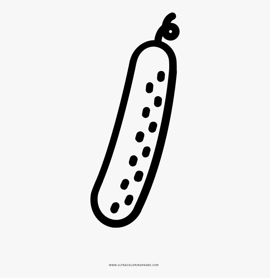Cucumber Coloring Page, Transparent Clipart
