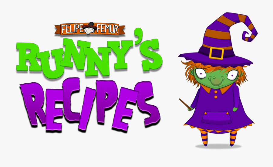 Runny The Witch’s Halloween Recipes For Kids - Halloween Kids Fond Transparent, Transparent Clipart