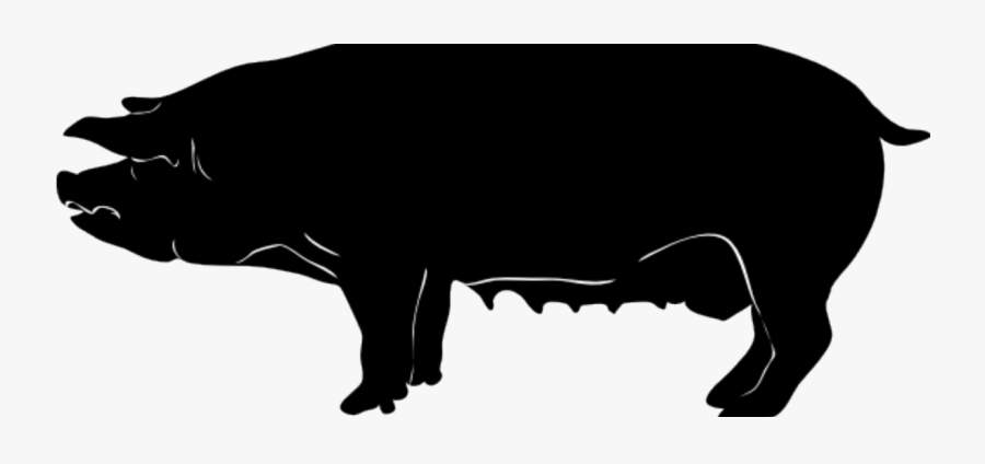 Transparent Barn Silhouette Png - Pigs Silhouette, Transparent Clipart