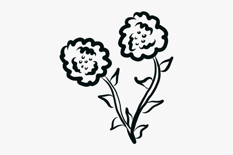 Flowers, Black And White, Drawing, Coloring Book, Love, Transparent Clipart
