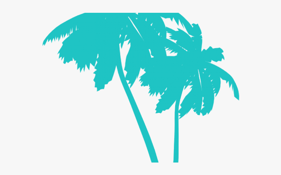 Palm Tree Clip - Palm Tree Black Clipart, Transparent Clipart