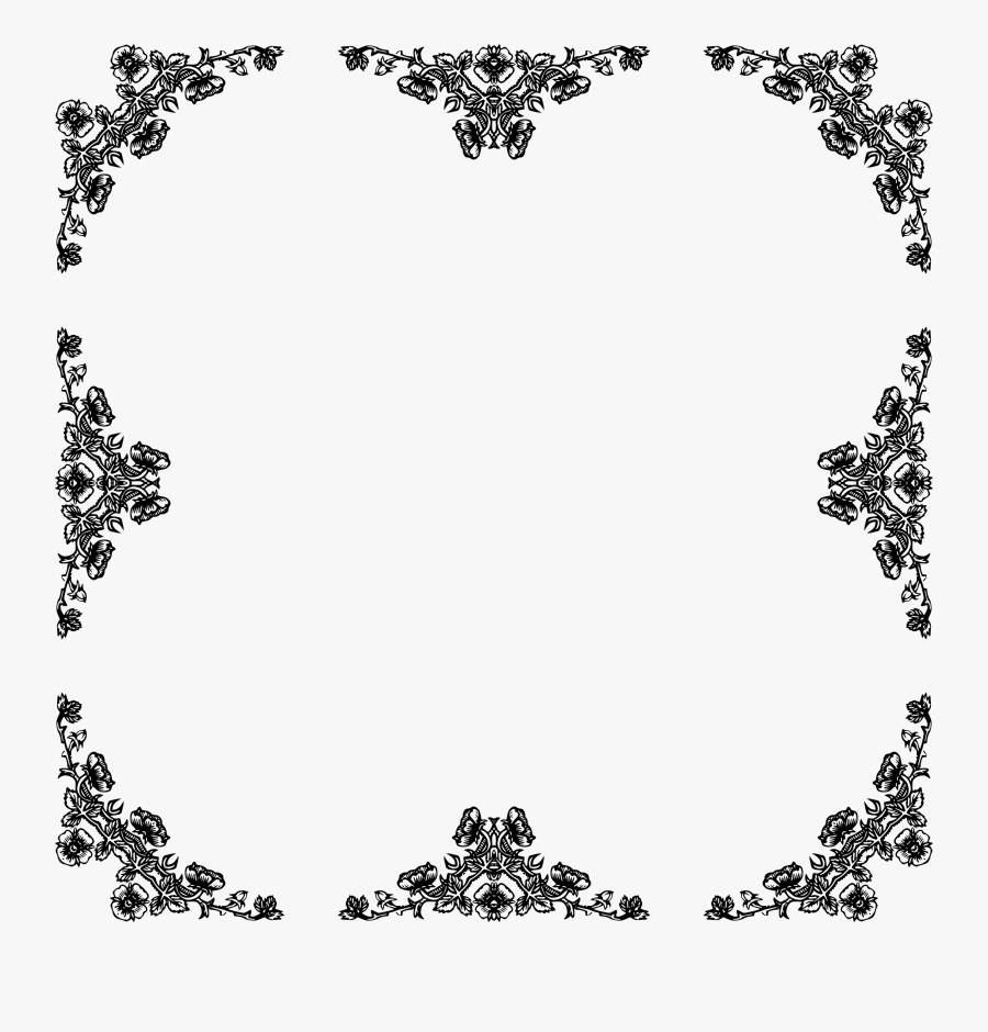 Rose Frame Beyond 6 Clip Arts - Rose Black Frame Png, Transparent Clipart