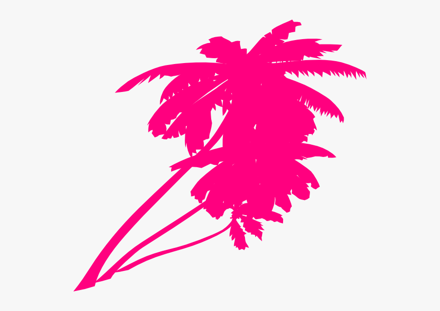 Neon Palm Tree Vector, Transparent Clipart