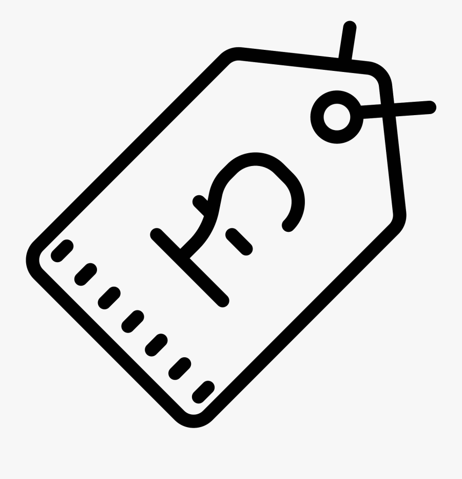 Przywieszka Z Cen Funtach Icon Free Download - White Price Tag Clipart, Transparent Clipart