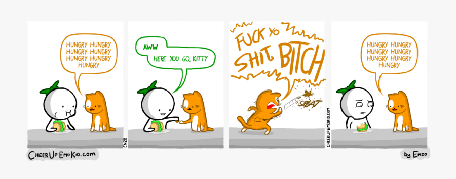 Clip Art Hungry Funny - Cartoon, Transparent Clipart