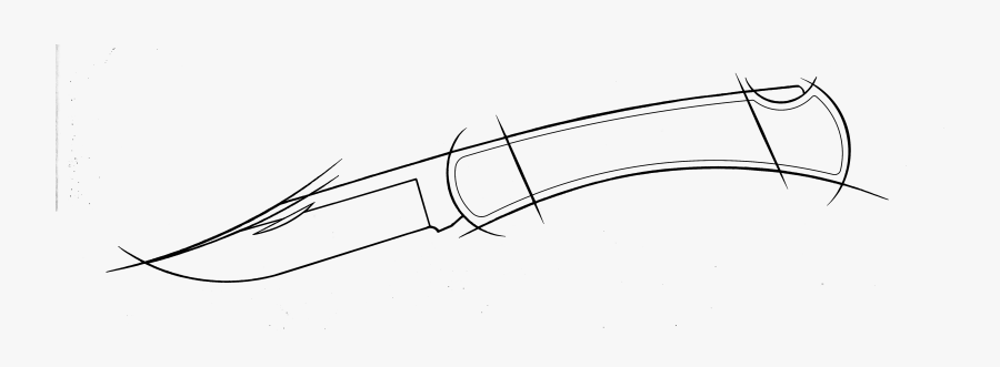 Easy Pocket Knife Drawing, Transparent Clipart