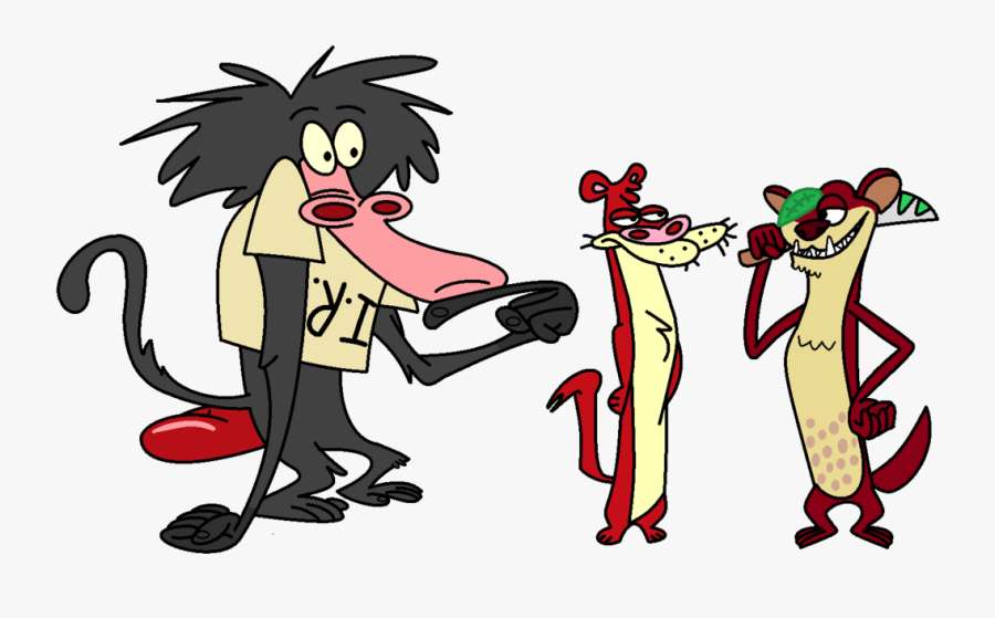 Baboon , I Am Weasel And Buck By Sethmendozada - Am Weasel Ir Baboon, Transparent Clipart