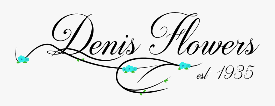 Denis Flowers & Gifts - Calligraphy, Transparent Clipart