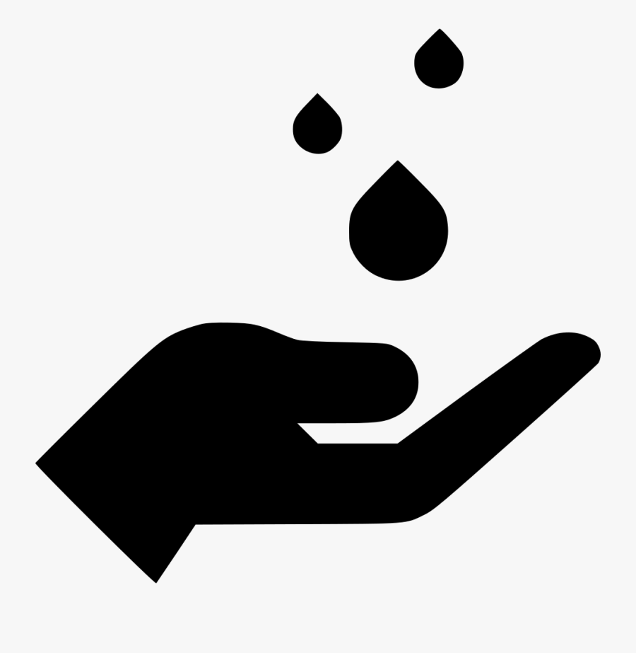 Hand Rain Drops Water - Water Dro In Hand Png, Transparent Clipart