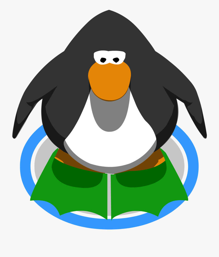 Flippers Clipart Club Penguin - Club Penguin Black Penguin In Game, Transparent Clipart