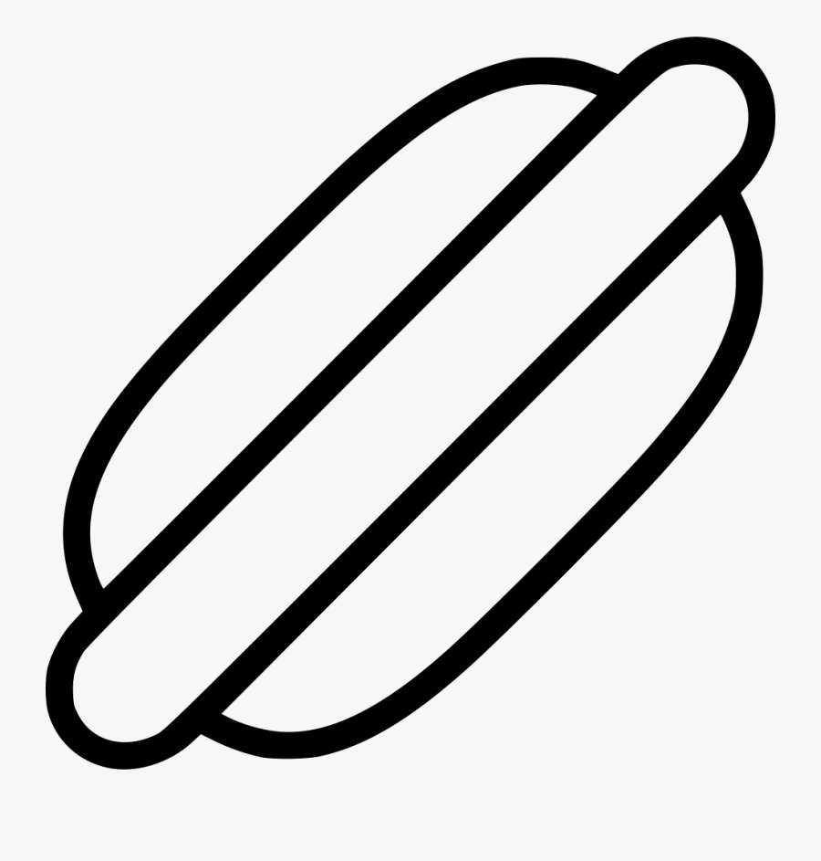 Hotdog - Line Art, Transparent Clipart