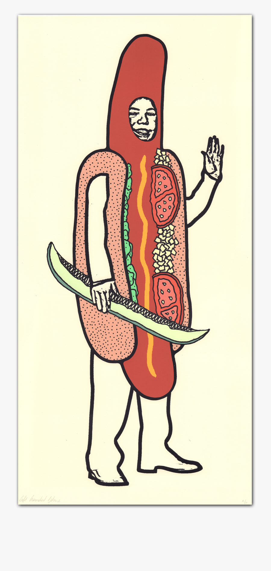 Image Of Chicago Hotdog Screen Print, Transparent Clipart