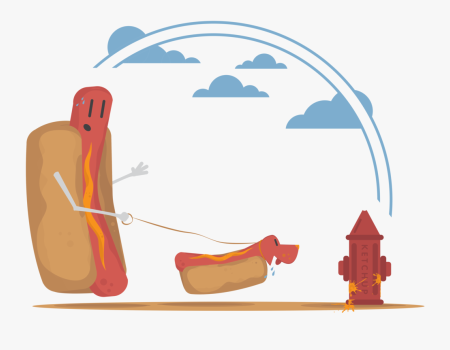 Hotdog, Transparent Clipart