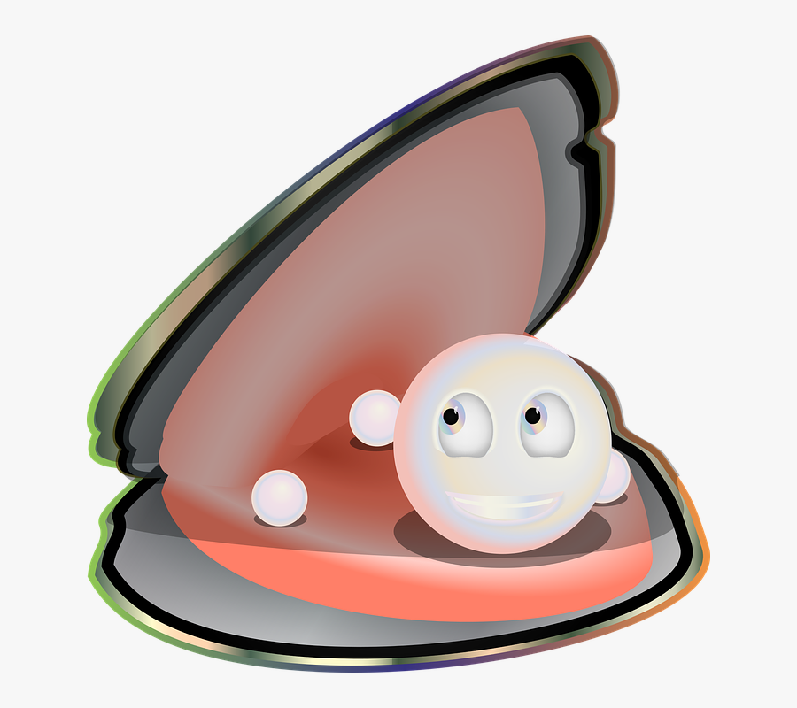 Graphic, Oyster And Pearl Smiley, Pearl, Pearl Emoji - Emoji Pearl, Transparent Clipart