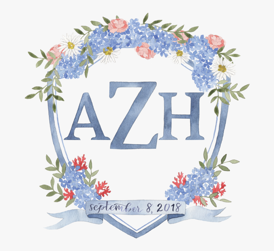Free Watercolour Wedding Crest, Transparent Clipart
