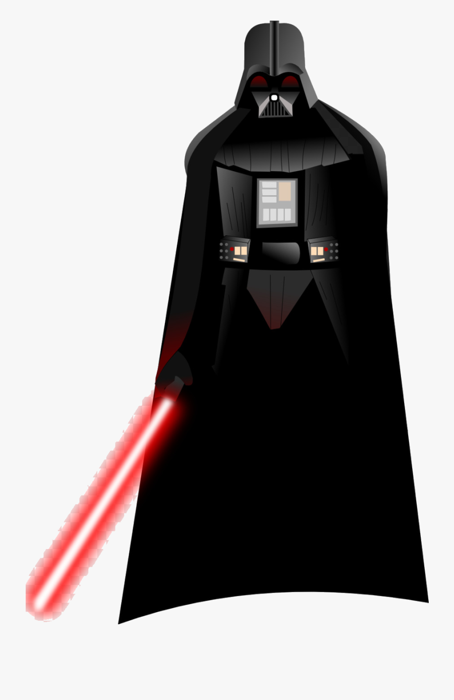 Darth Vader Anakin Skywalker Star Wars Clip Art Free - Dark Vador Vector Silhouette, Transparent Clipart