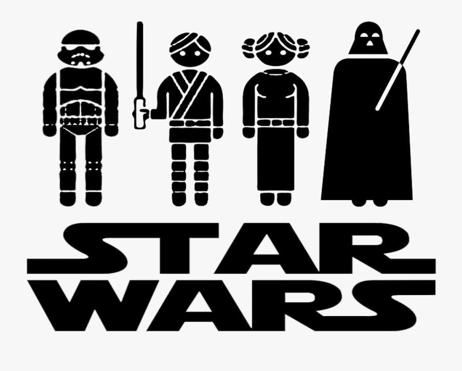Outline Of Star Wars Characters, Transparent Clipart