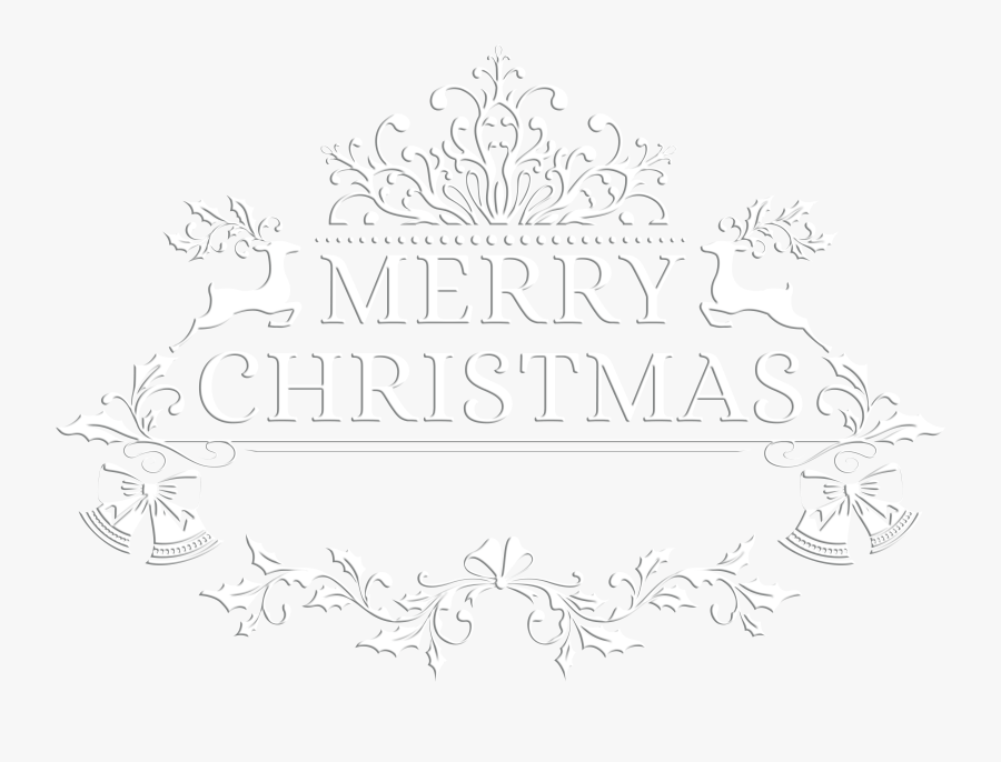 Merry Christmas White Transparent Png Clip Art Image - Illustration, Transparent Clipart