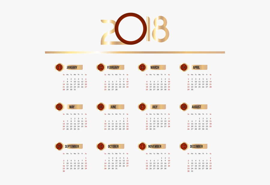 Calendario 2018 Feriado Nacional, Transparent Clipart