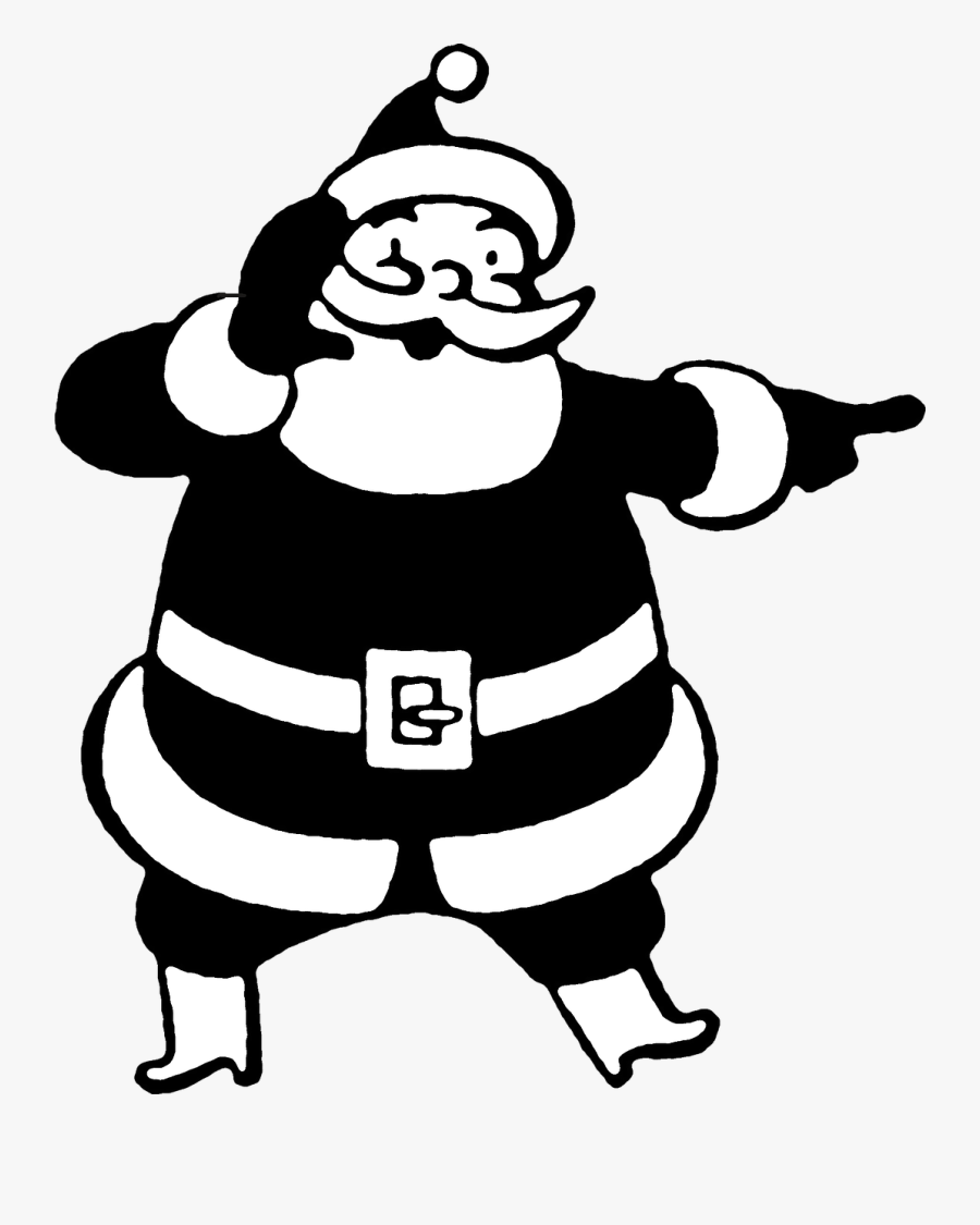 Christmas Noel Santa Claus Free Picture - Santa Claus Black And White Clipart, Transparent Clipart