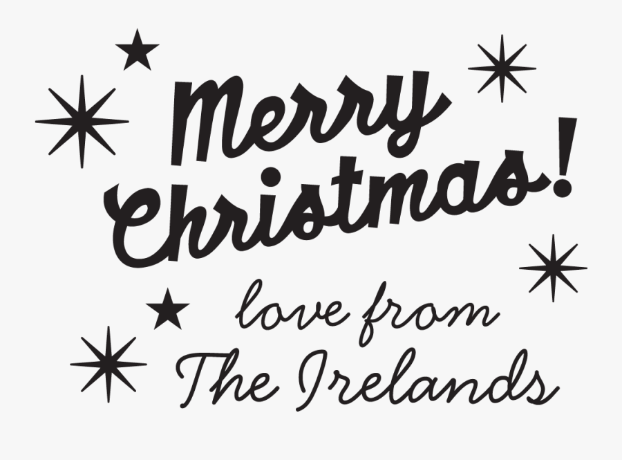 Merry Starry Christmas Stamp - Granola, Transparent Clipart