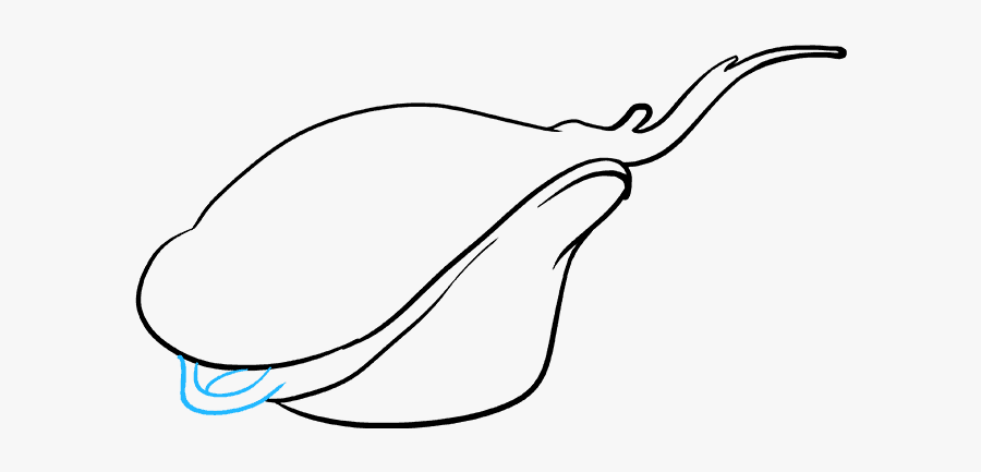 How To Draw Stingray - Line Art, Transparent Clipart