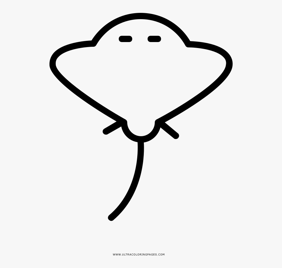Stingray Coloring Page, Transparent Clipart
