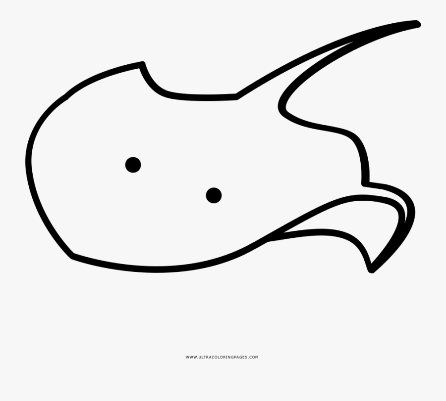 Stingray Coloring Page - Mantarraya Dibujo Para Colorear, Transparent Clipart