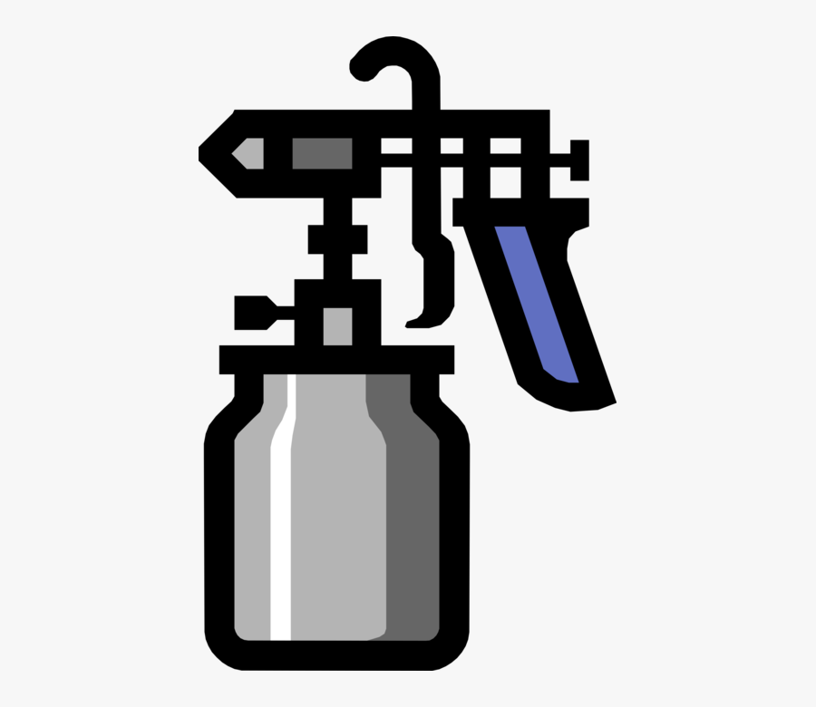 Vector Illustration Of Compressed Gas Paint Sprayer - Paint, Transparent Clipart