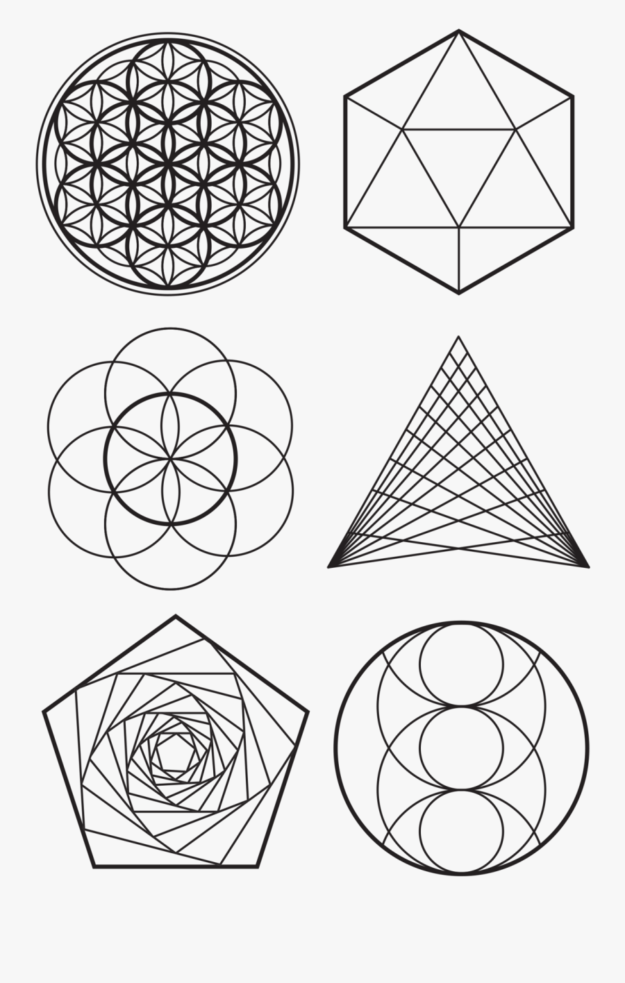 Clip Art Sheet Scented By Sara - Sacred Geometry, Transparent Clipart