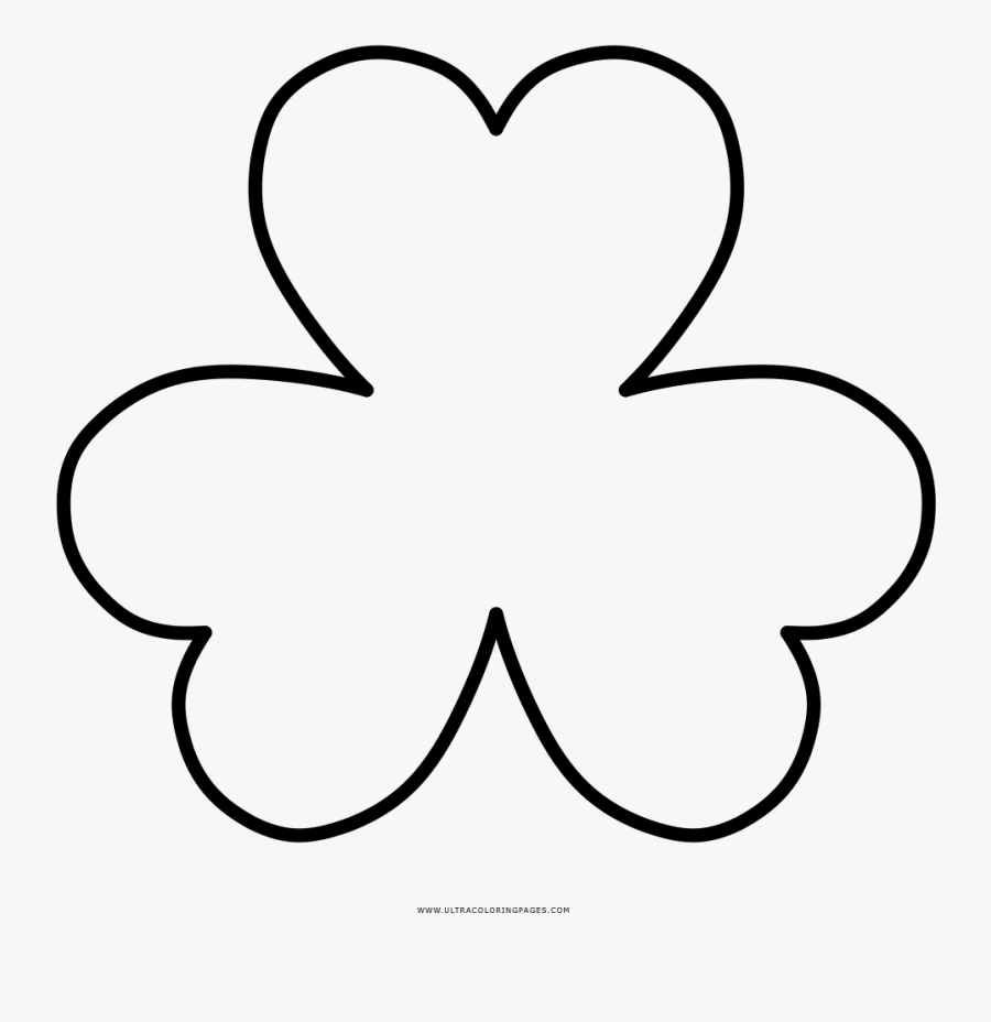 Shamrock Coloring Page - Heart, Transparent Clipart