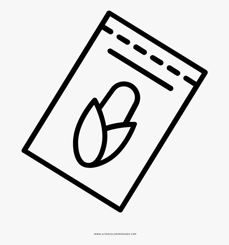 Vegetable Garden Coloring Page - Paquetes De Semillas Para Colorear, Transparent Clipart