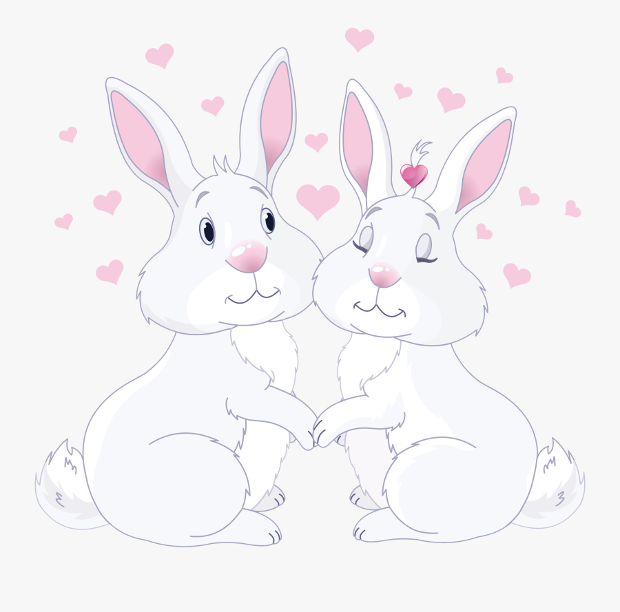 Clipart Rabbit Love - Rabbit, Transparent Clipart