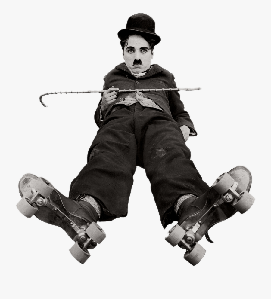Charlie Chaplin On Roller Skates Clip Arts - Charlie Chaplin Png, Transparent Clipart