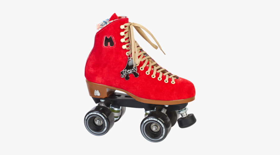 Red Moxi Roller Skates, Transparent Clipart