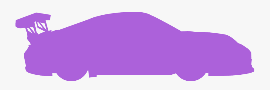 Pink Race Car Silhouette, Transparent Clipart