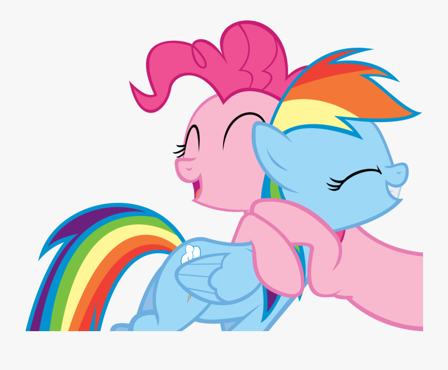 Pinkie Pie And Rainbow Dash Hugging - Mlp Pinkie Pie And Rainbow Dash, Transparent Clipart