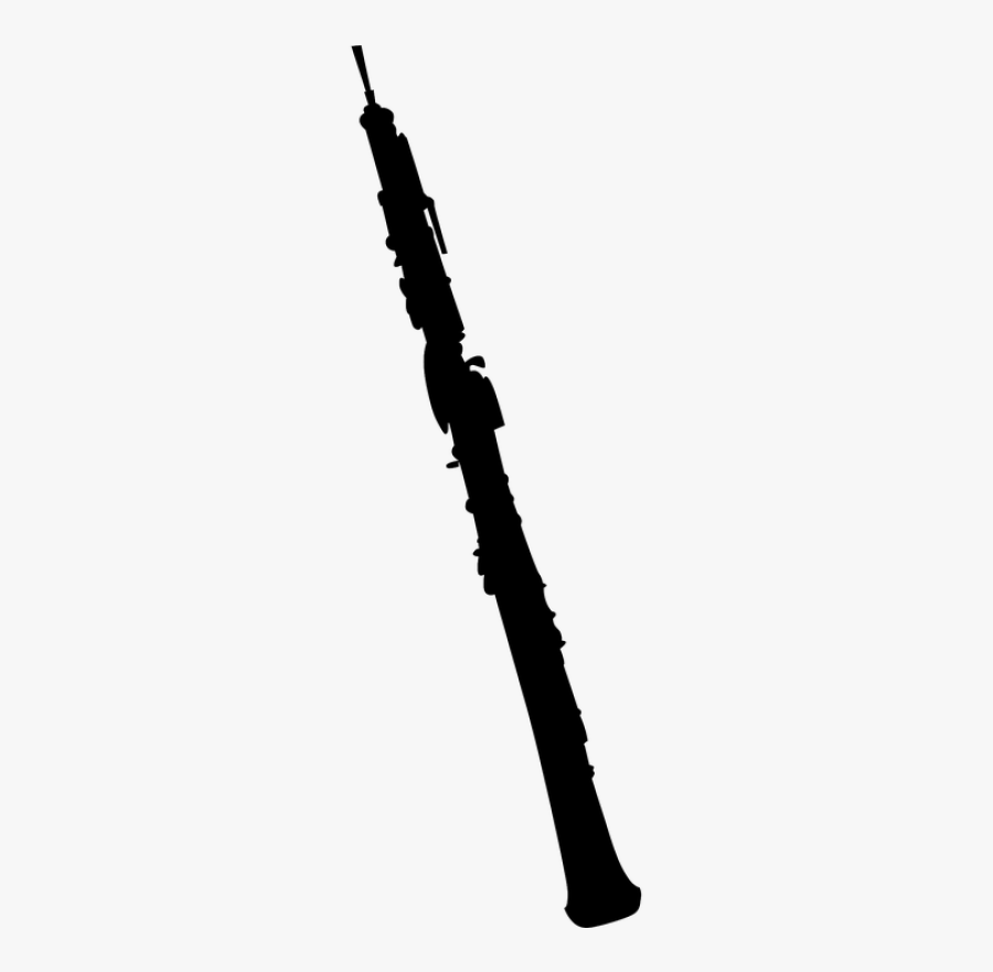 Oboe Silhouette, Transparent Clipart