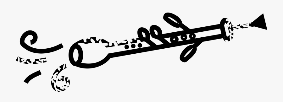 Vector Illustration Of Bass Oboe Or Baritone Oboe Double - Calligraphy, Transparent Clipart