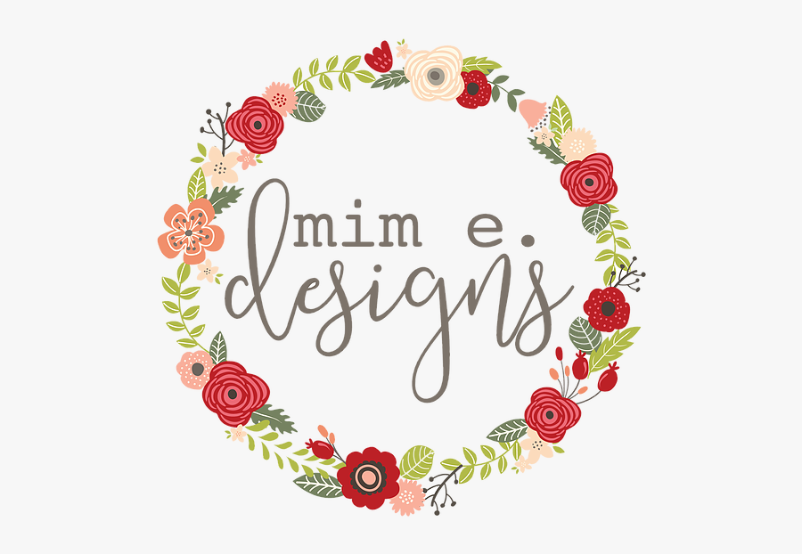 Flower Wreath With Mem E - Font, Transparent Clipart