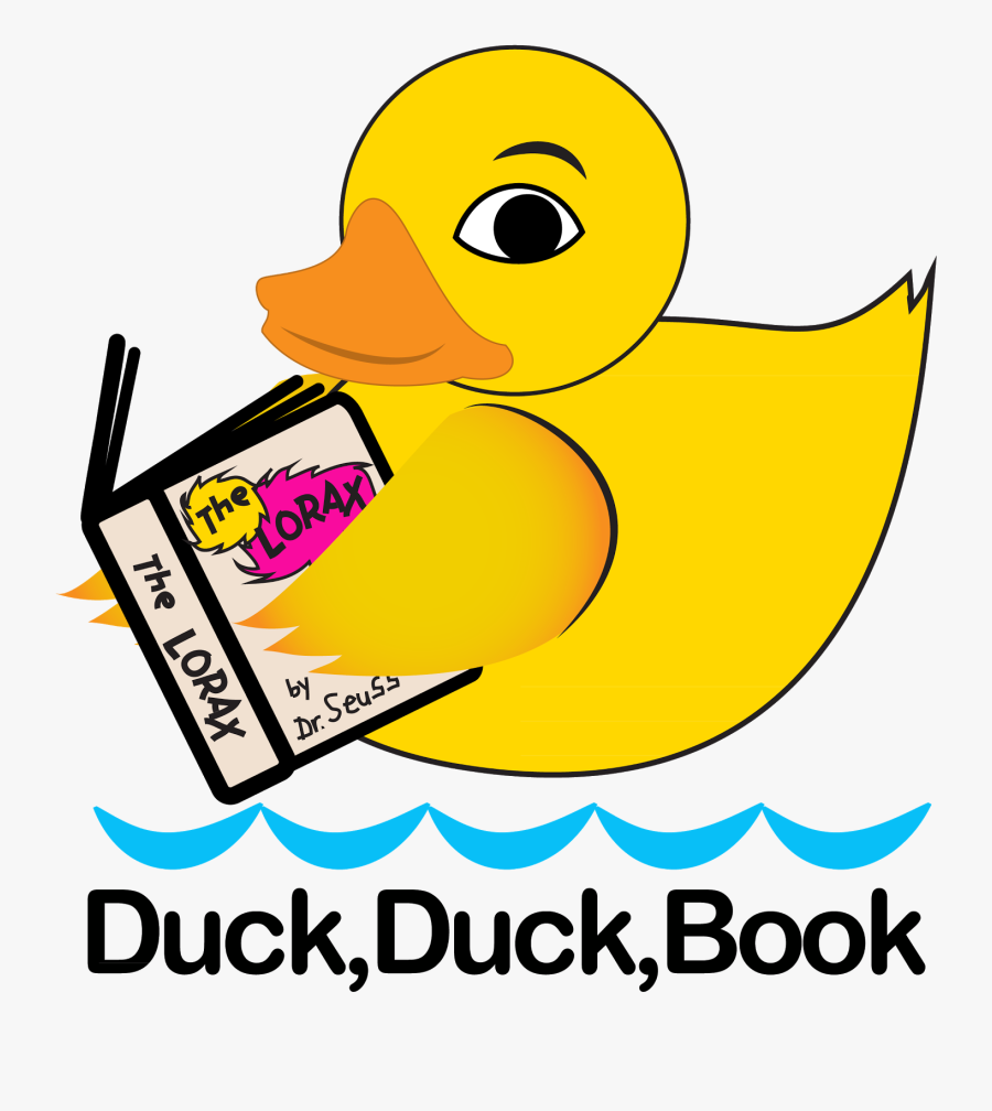 Cartoon Duckling Reading Book, Transparent Clipart