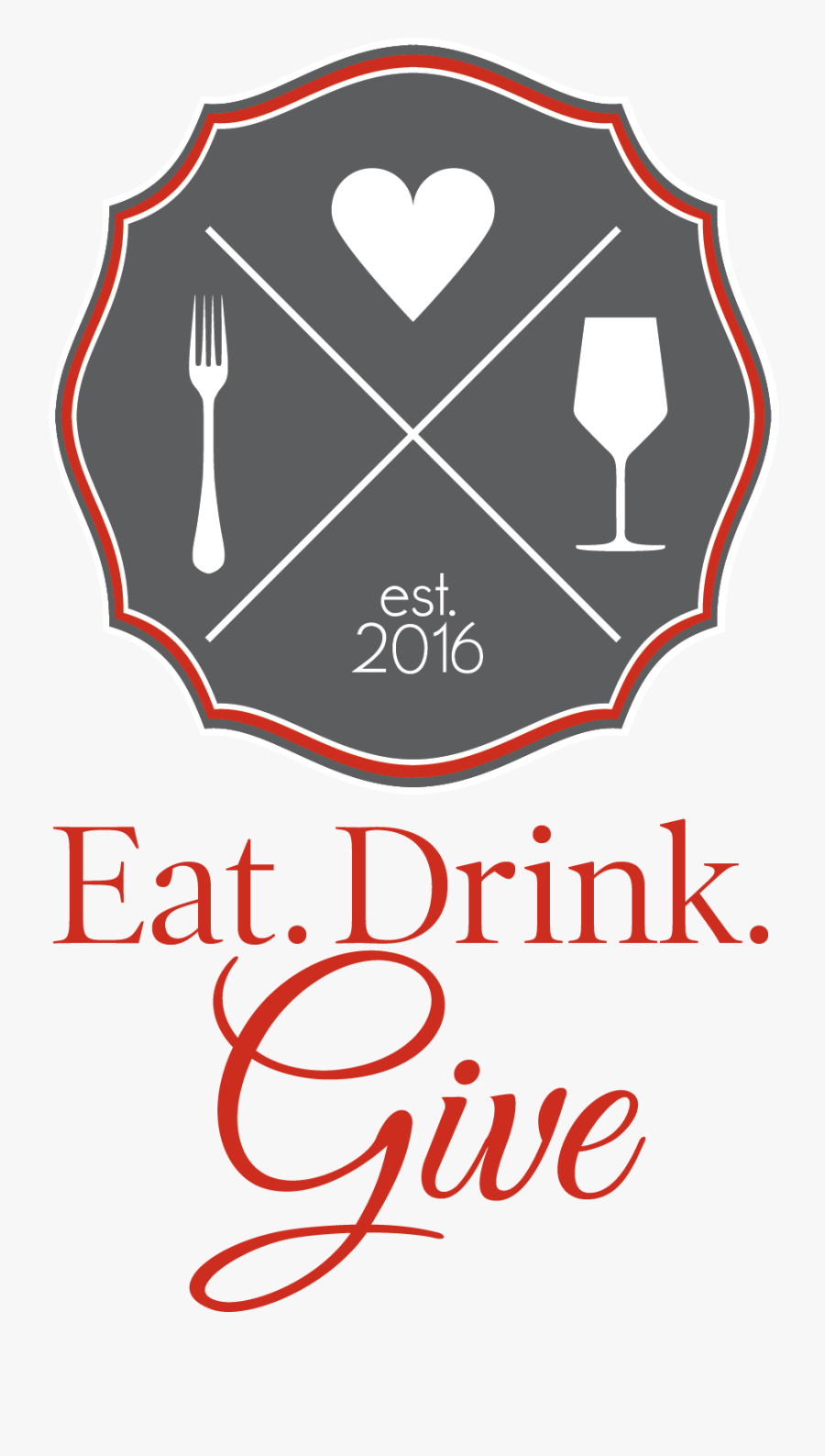 Eat Drink And Be Giving - Emblem, Transparent Clipart