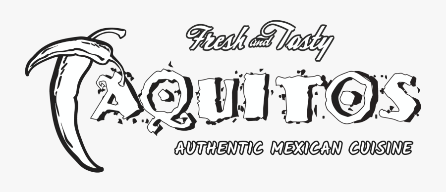 Taquitos Logo Tagline White - Illustration, Transparent Clipart