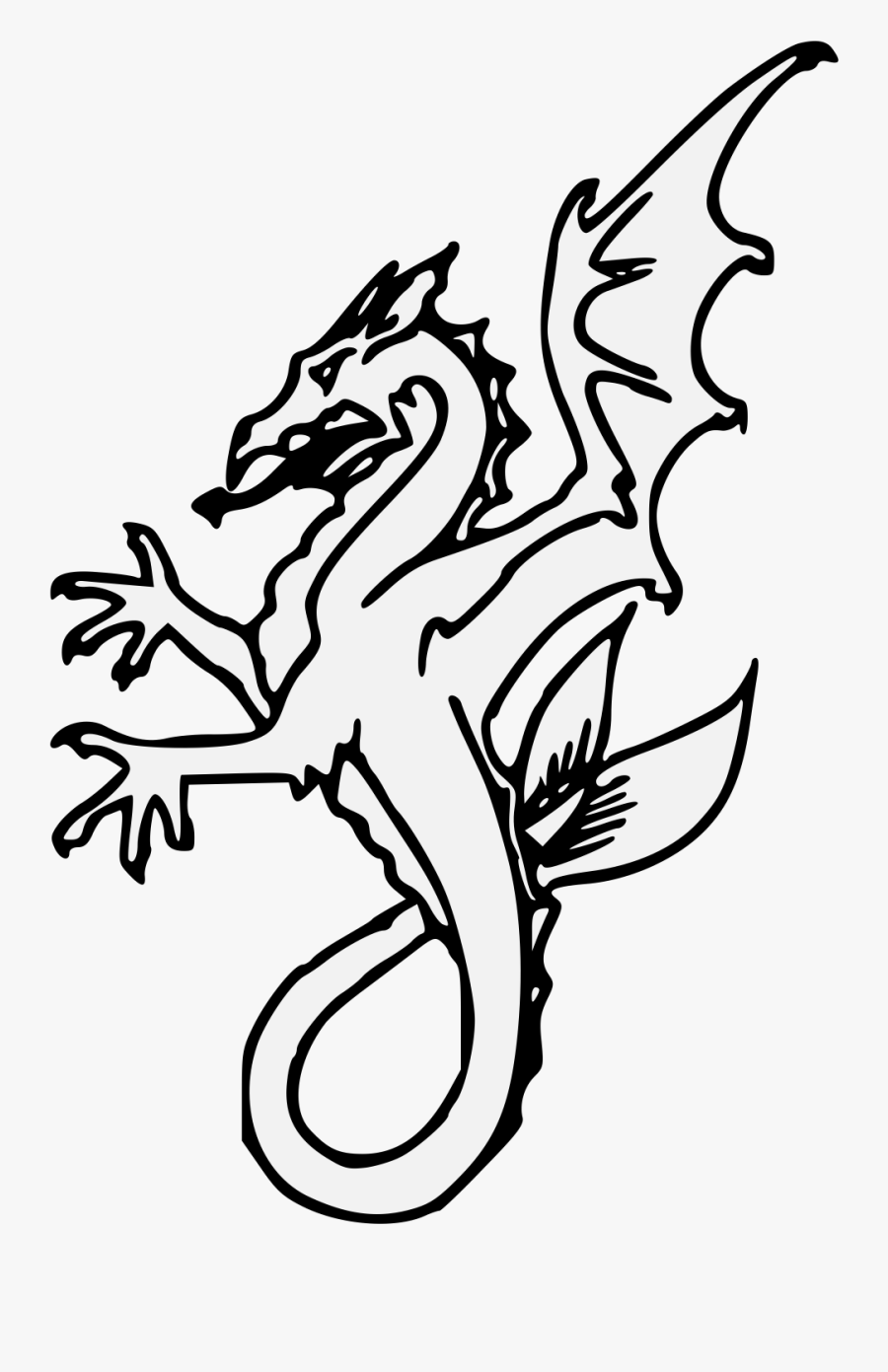 Dragon Heraldry Png, Transparent Clipart