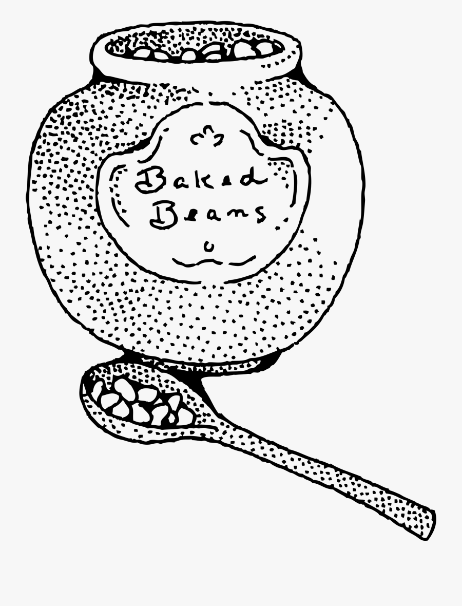 Transparent Pie Clipart Black And White - Baked Beans Clipart Black And White, Transparent Clipart