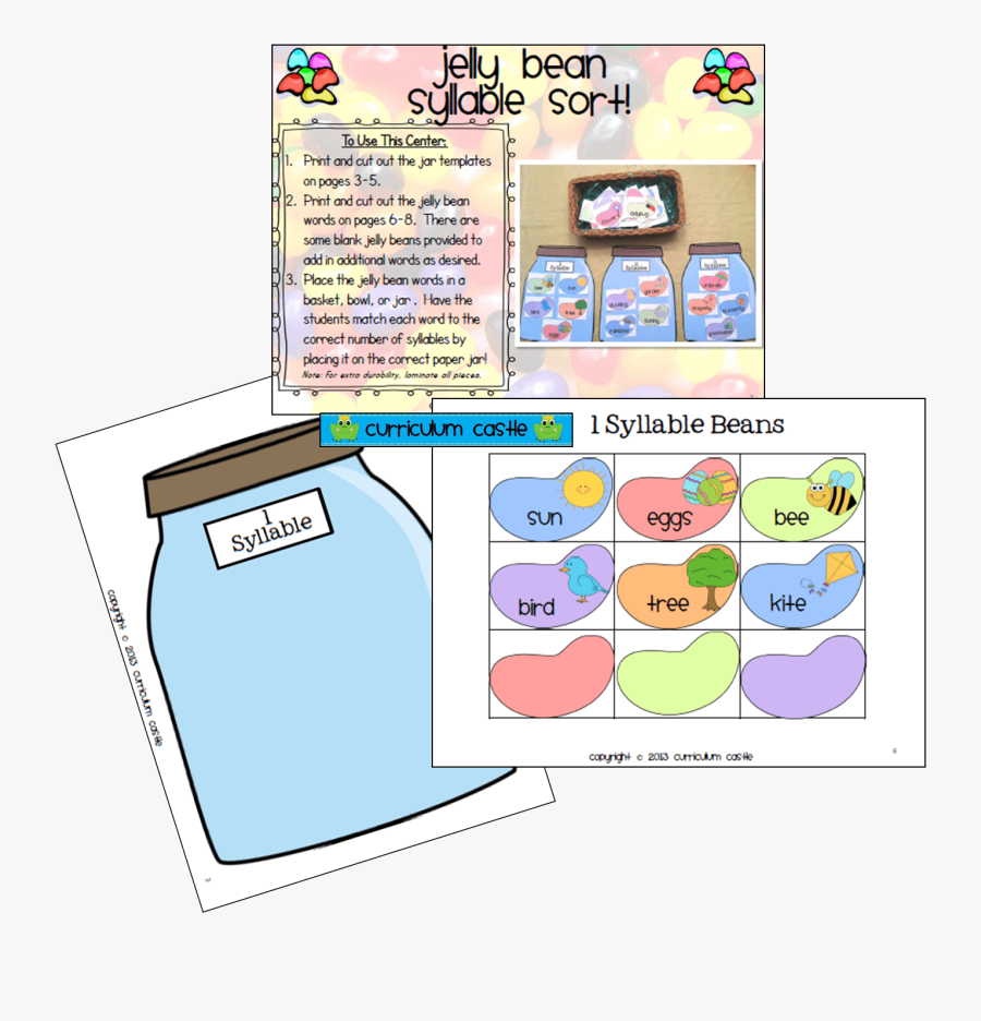 Jelly Bean Syllable Sort Cartoon , Free Transparent Clipart ClipartKey
