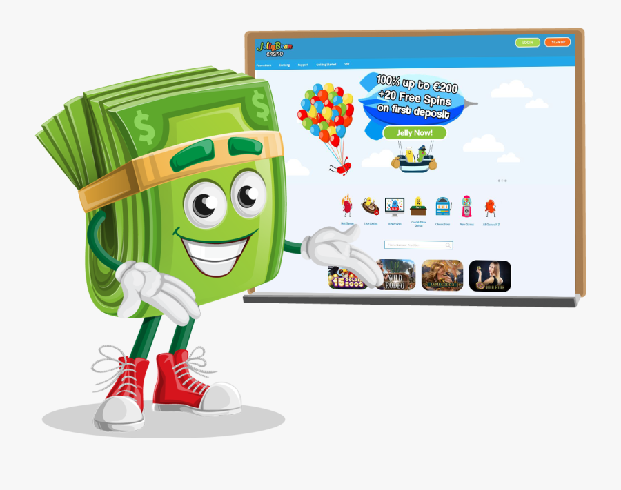 Jellybean Casino - Money Characters, Transparent Clipart